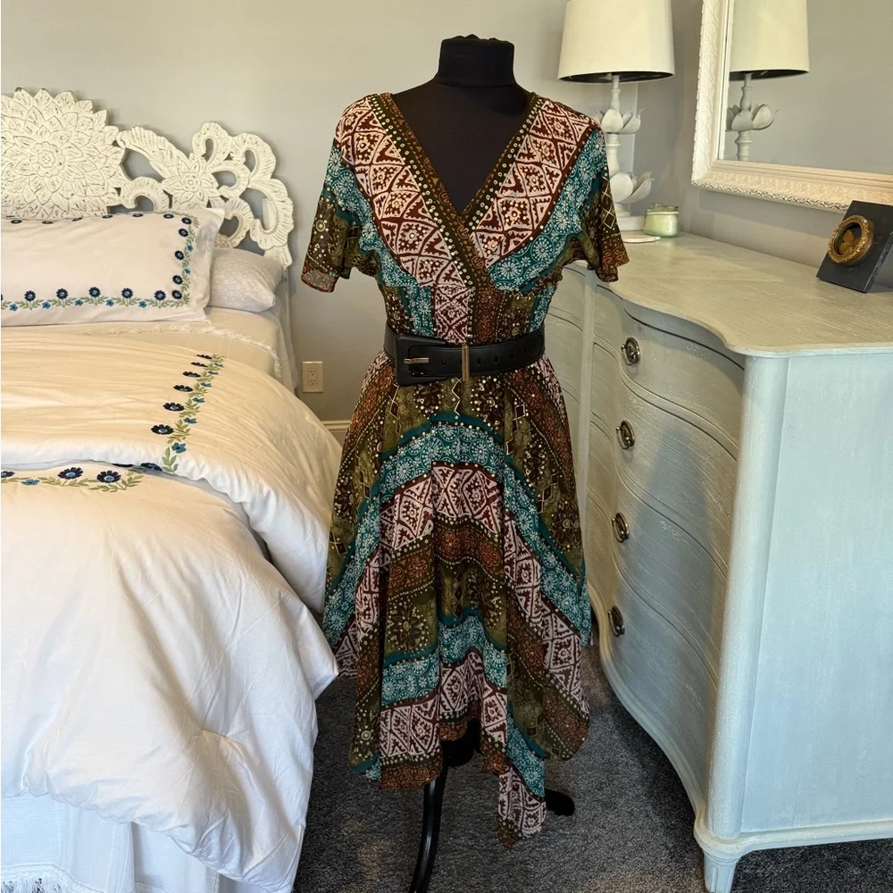 Rabbit Rabbit Rabbit Multicolor Patterned Dress - Picture 5 of 11